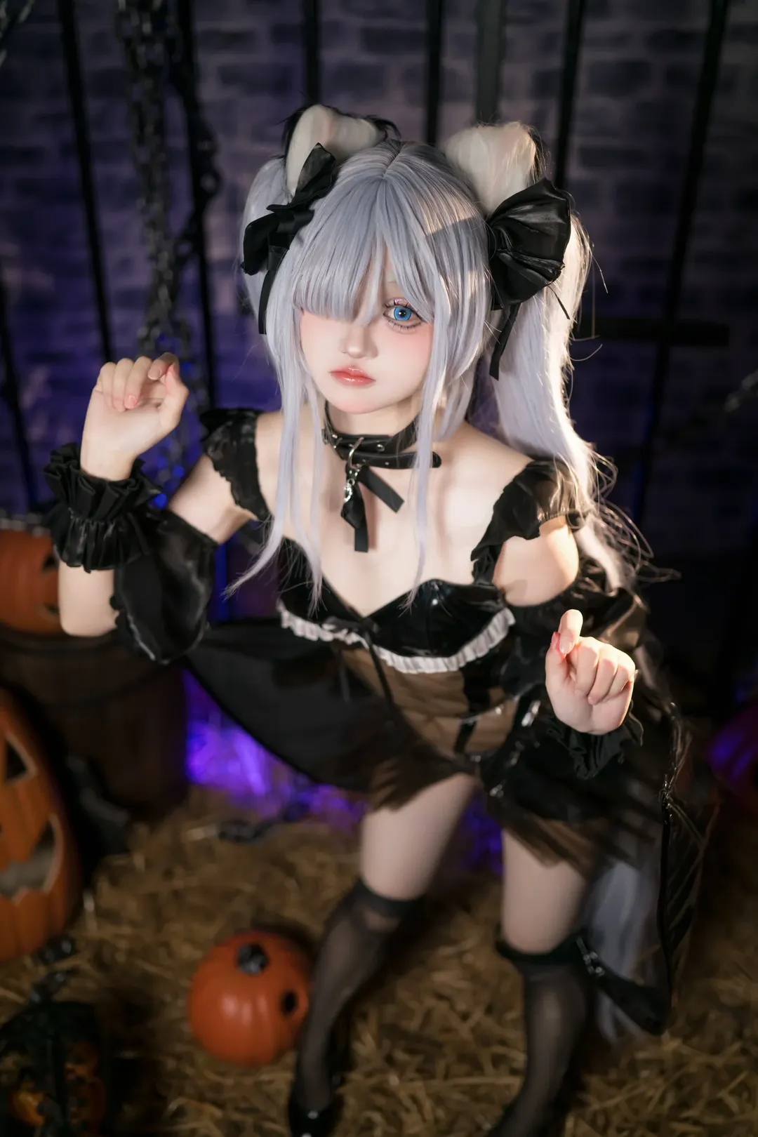 アズールレーン, ヤヌス コスプレ, 黒ストッキングコスプレ, ハロウィンコスプレ, 小悪魔コーデ - 1枚目
