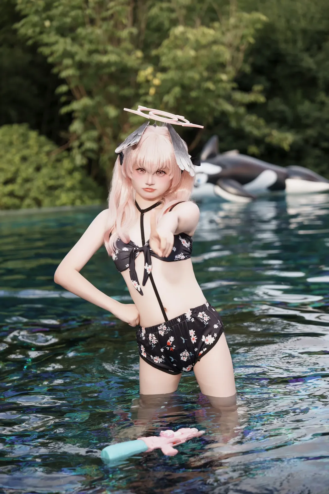 蔚蓝档案, 下江小春cos, cosplay摄影, 二次元穿搭, 白丝穿搭 - 第1张