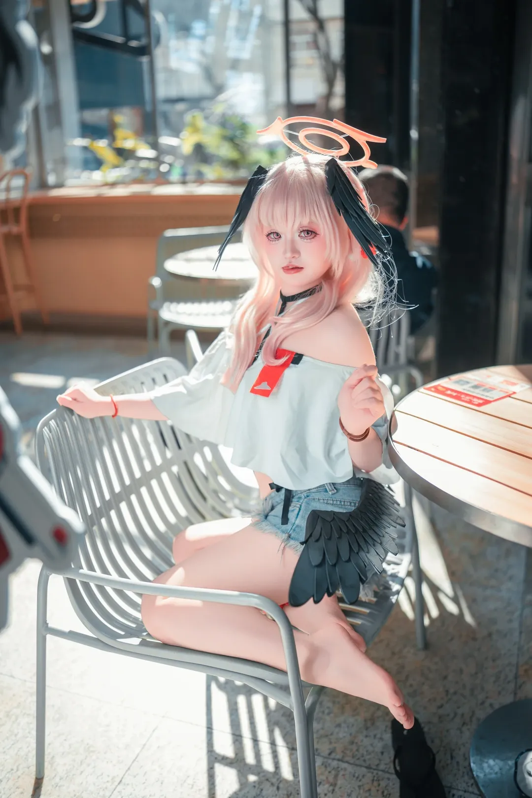 蔚蓝档案, 下江小春cos, cosplay摄影, 二次元穿搭, 白丝穿搭 - 第3张