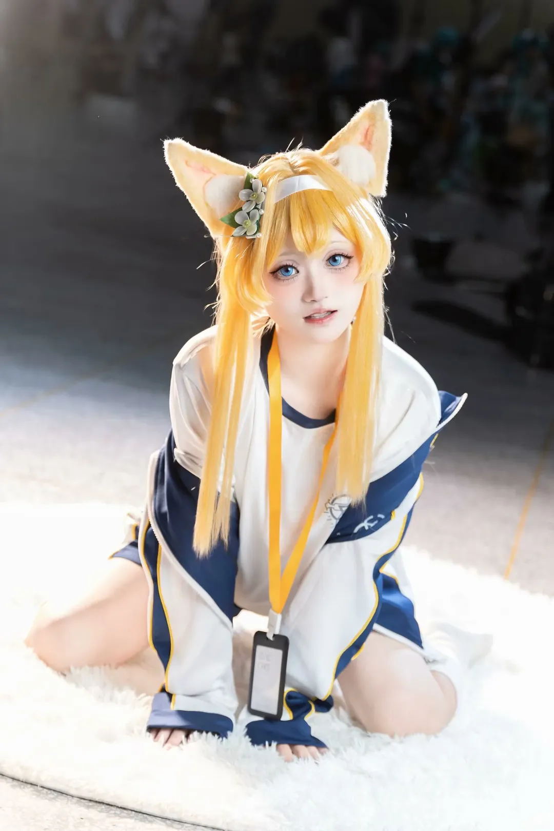 cosplay, 蔚蓝档案, 白丝, 体操服, 伊落玛丽cos - 第1张