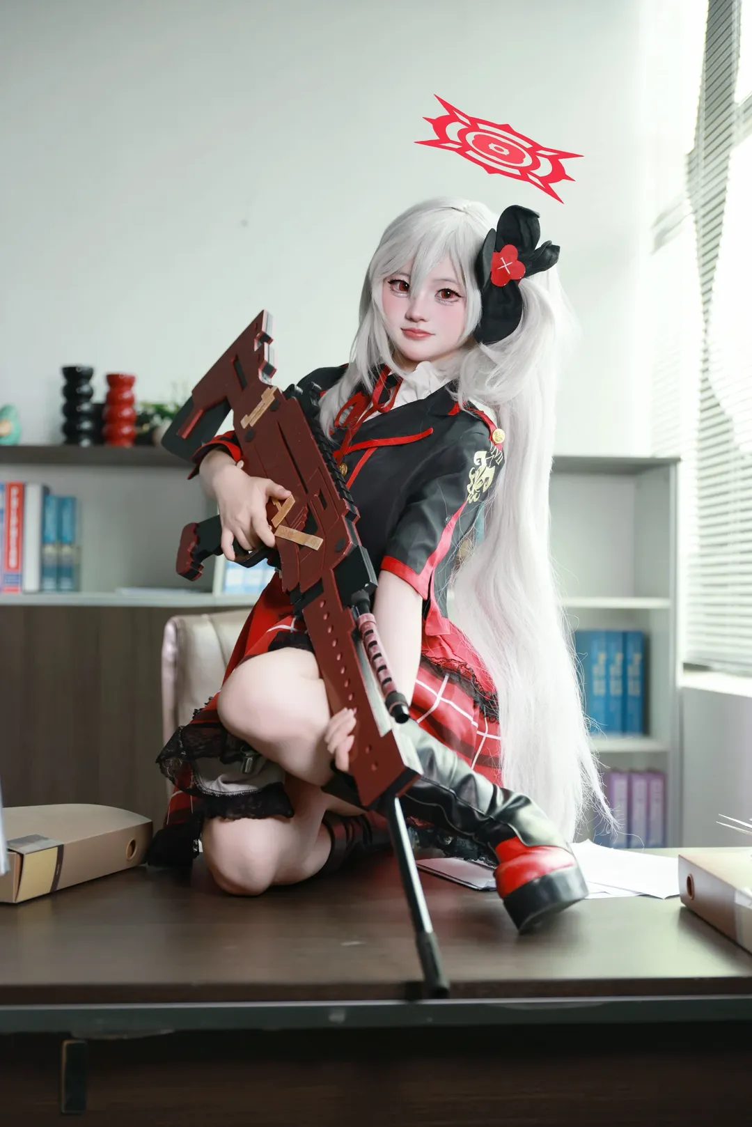 蔚蓝档案, 浅黄睦月cos, 小恶魔, 银发角色, cosplay生贺