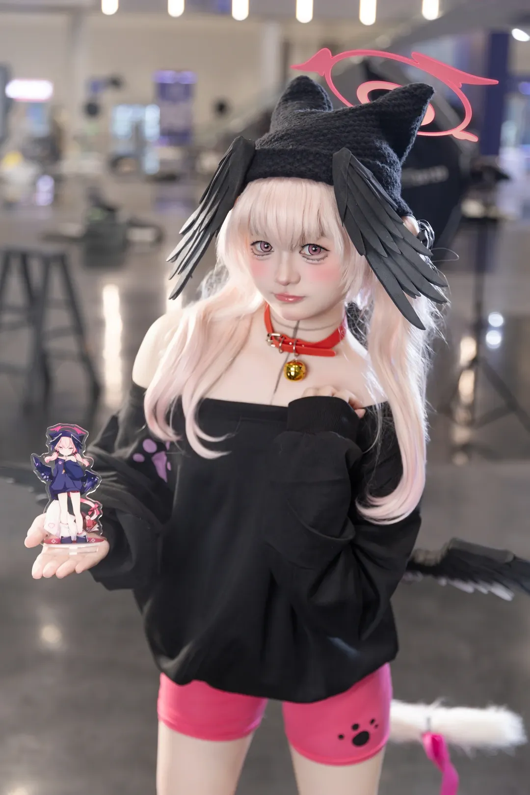 蔚蓝档案, 下江小春cos, 猫耳cos, 白丝cos, 同人cosplay - 第1张