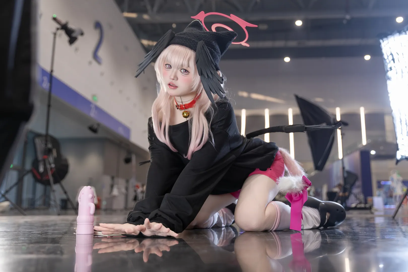 蔚蓝档案, 下江小春cos, 猫耳cos, 白丝cos, 同人cosplay