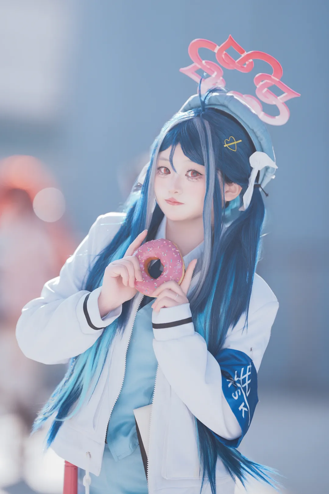 蔚蓝档案, 蓝色系cosplay, cp32漫展, 合欢垣吹雪cos, 黑色连裤袜cos - 第2张