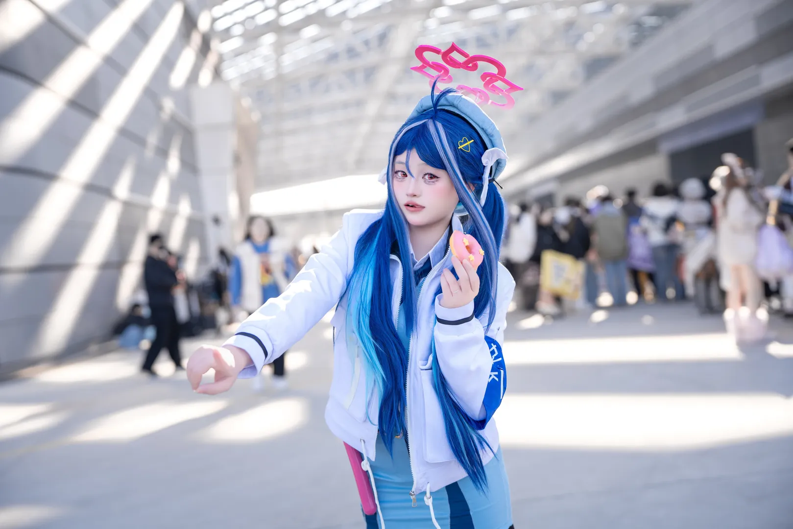 cosplay, 蔚蓝档案, 甜甜圈道具, 合欢垣吹雪cos, 二次元萝莉 - 第2张