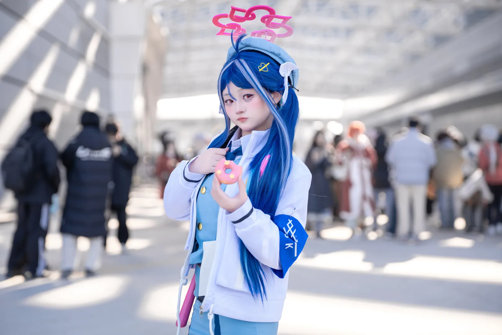 cosplay, 蔚蓝档案, 甜甜圈道具, 合欢垣吹雪cos, 二次元萝莉