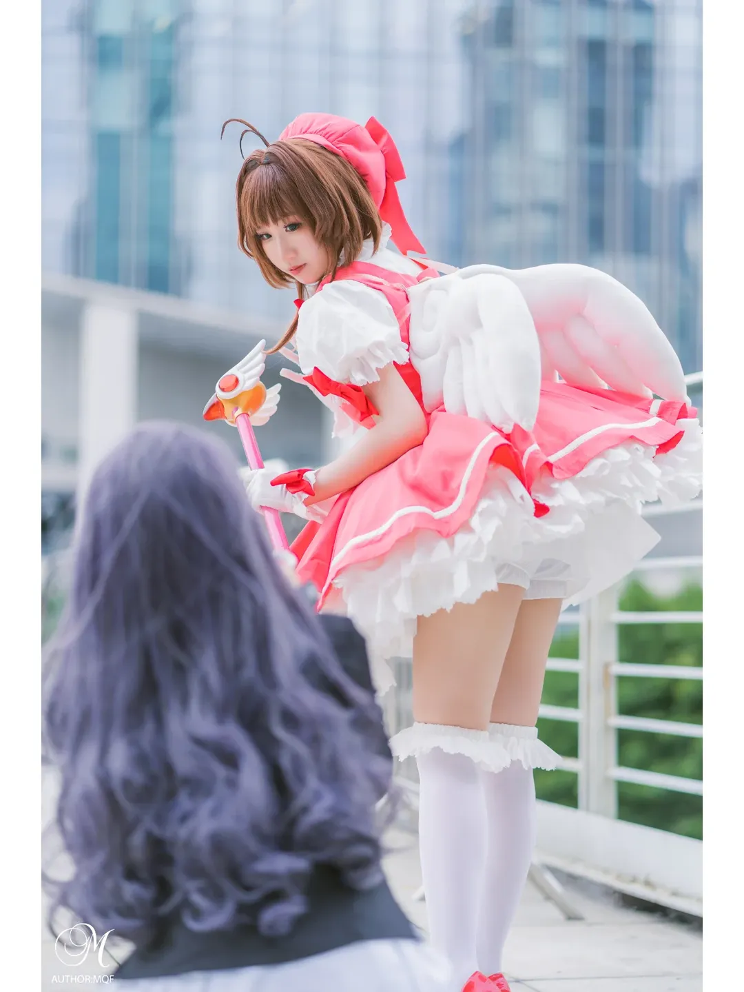 木之本樱cos, 魔卡少女樱, 大道寺知世cos, 白色过膝袜, 深圳动漫节返图 - 第2张