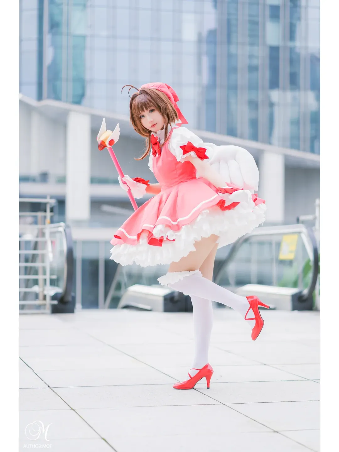 木之本樱cos, 魔卡少女樱, 大道寺知世cos, 白色过膝袜, 深圳动漫节返图 - 第4张