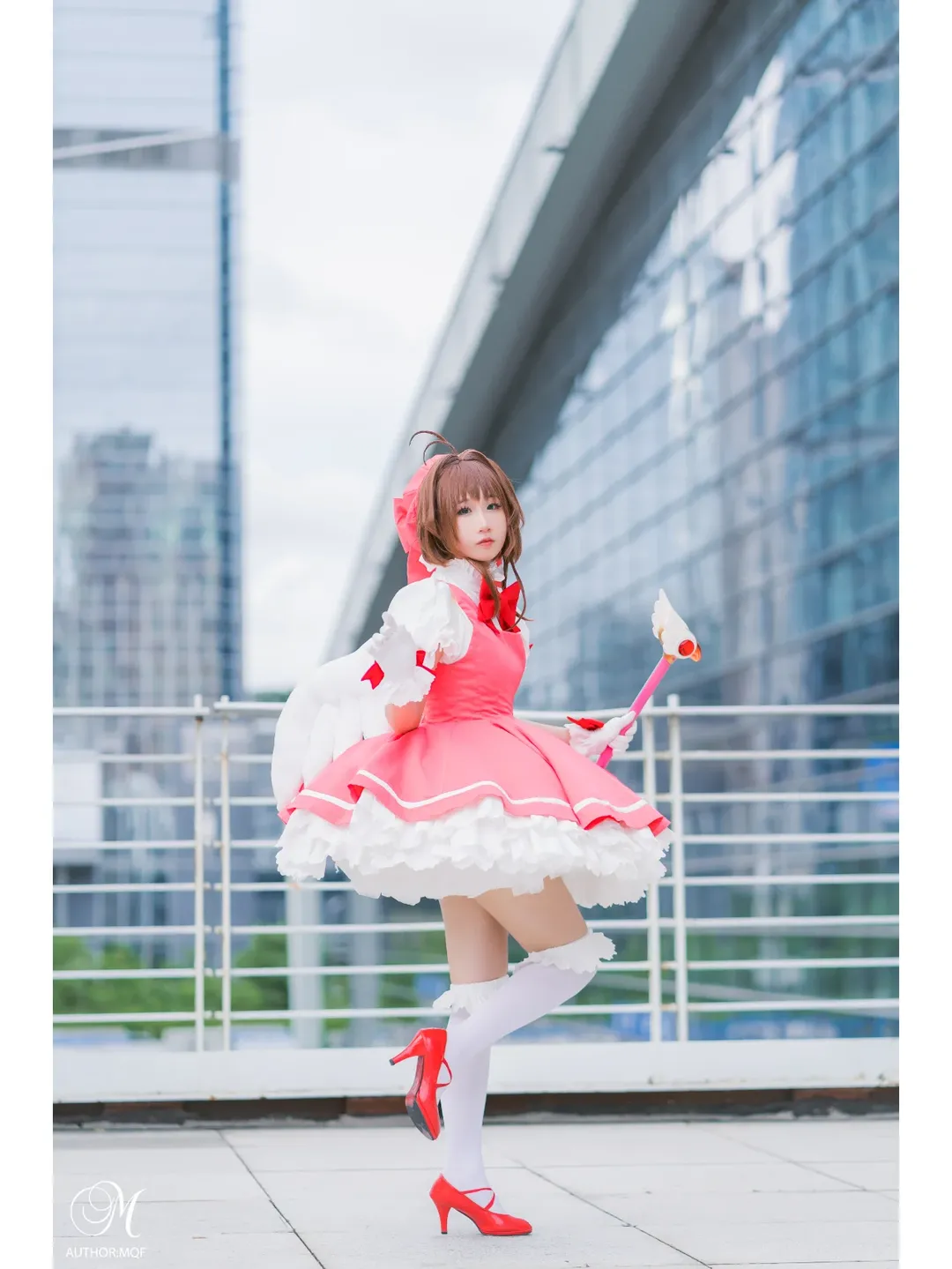木之本樱cos, 魔卡少女樱, 大道寺知世cos, 白色过膝袜, 深圳动漫节返图 - 第5张