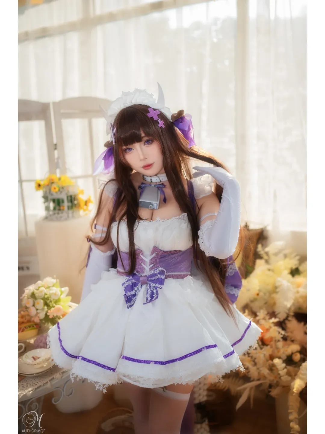 二次元摄影, 女仆装, 碧蓝航线cos, 光影氛围, 白丝cosplay - 第2张