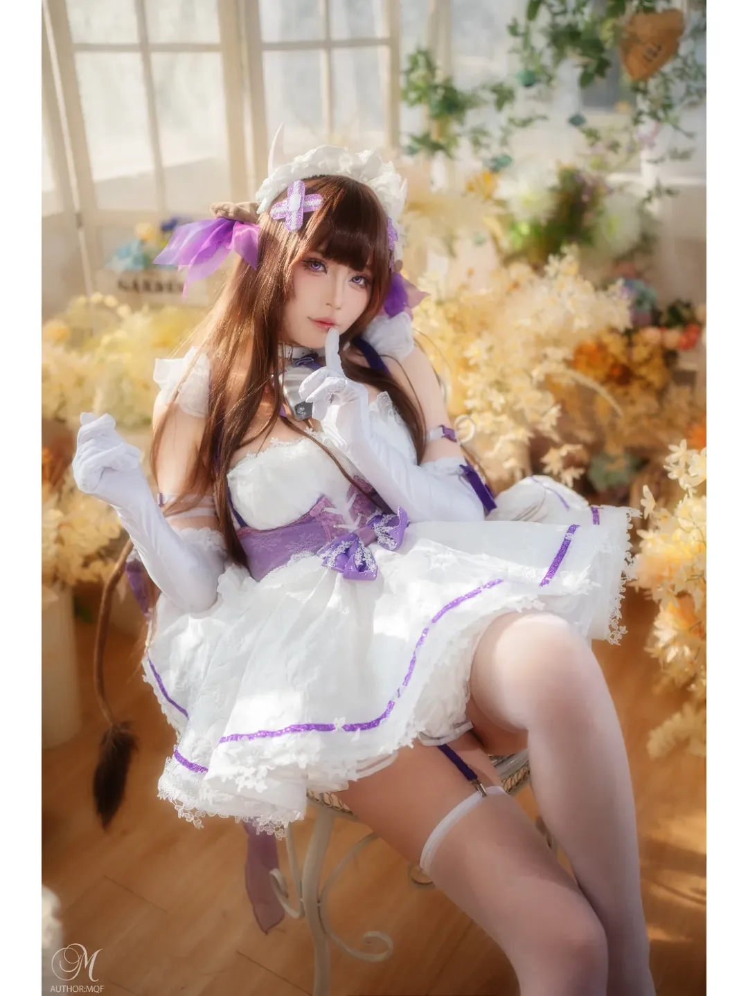 二次元摄影, 女仆装, 碧蓝航线cos, 光影氛围, 白丝cosplay - 第4张