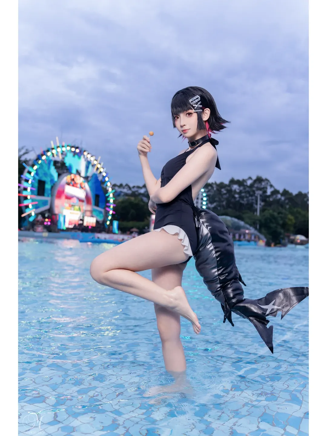 绝区零, cosplay, 泳装, 长隆水上乐园, 鲨鱼妹妹cos - 第1张