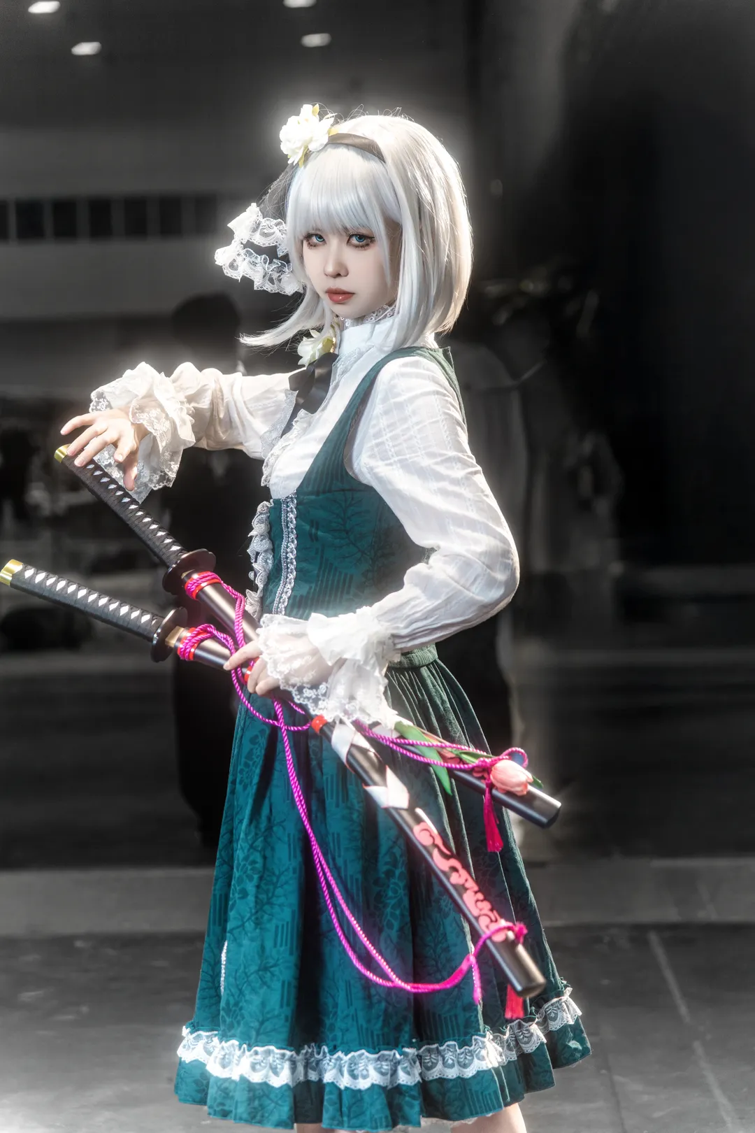 东方project, 漫展, 魂魄妖梦cos, 白丝, 剑道 - 第3张