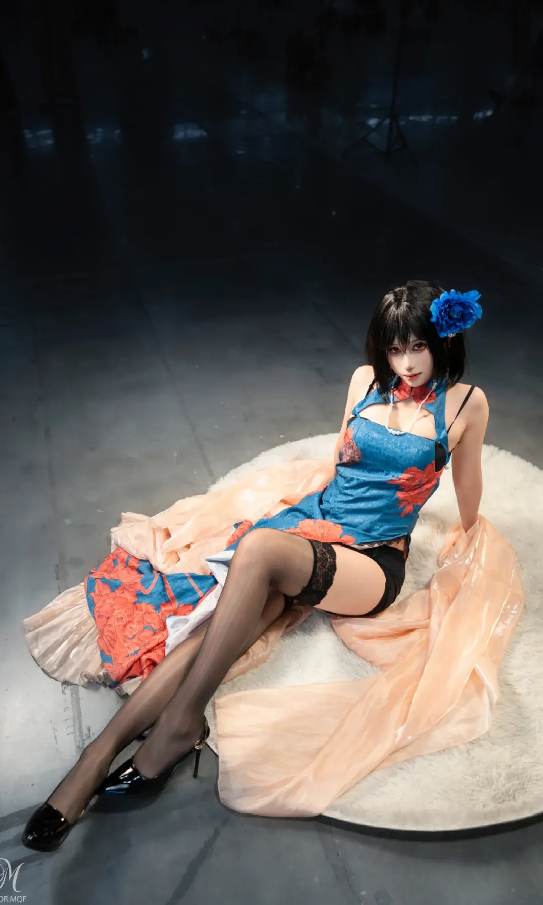 Azur Lane, Anime cosplay, Black tights outfit, Chien Wu cosplay, Cheongsam convention photos
