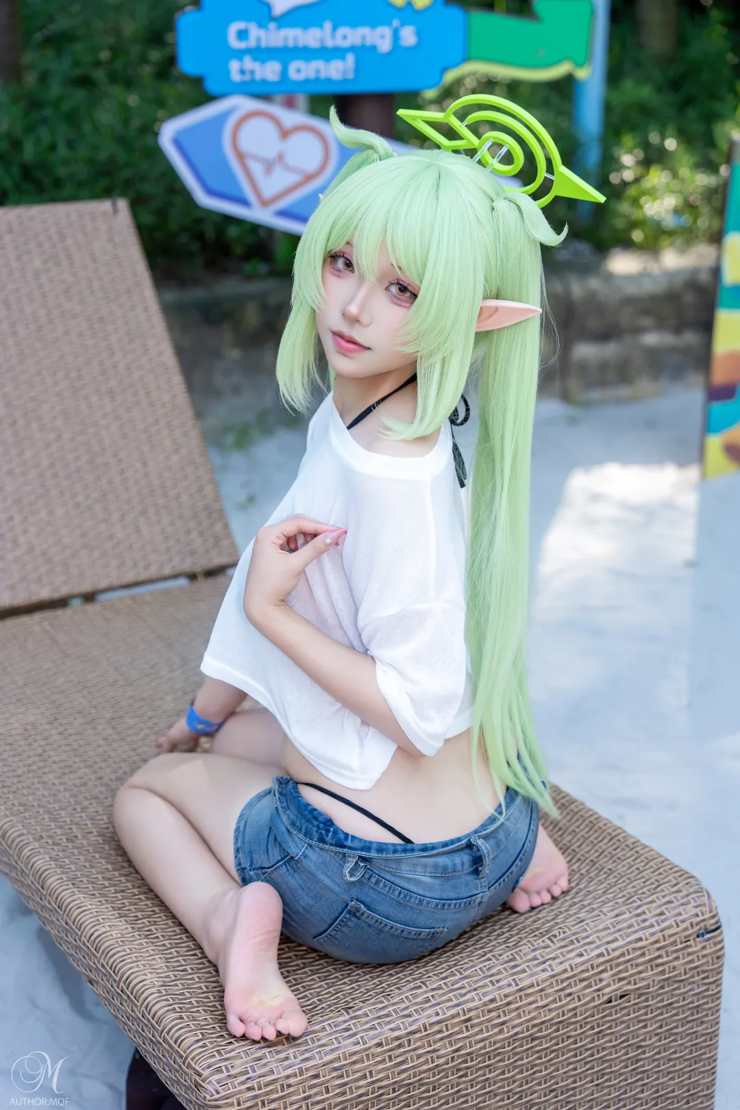 コスプレ, 二次元撮影, 長隆水上楽園, 白ニーソコーデ, 夏の水遊び - 2枚目