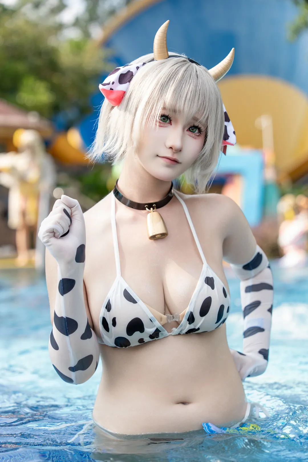 コスプレ, 二次元撮影, 長隆水上楽園, 白ニーソコーデ, 夏の水遊び - 7枚目