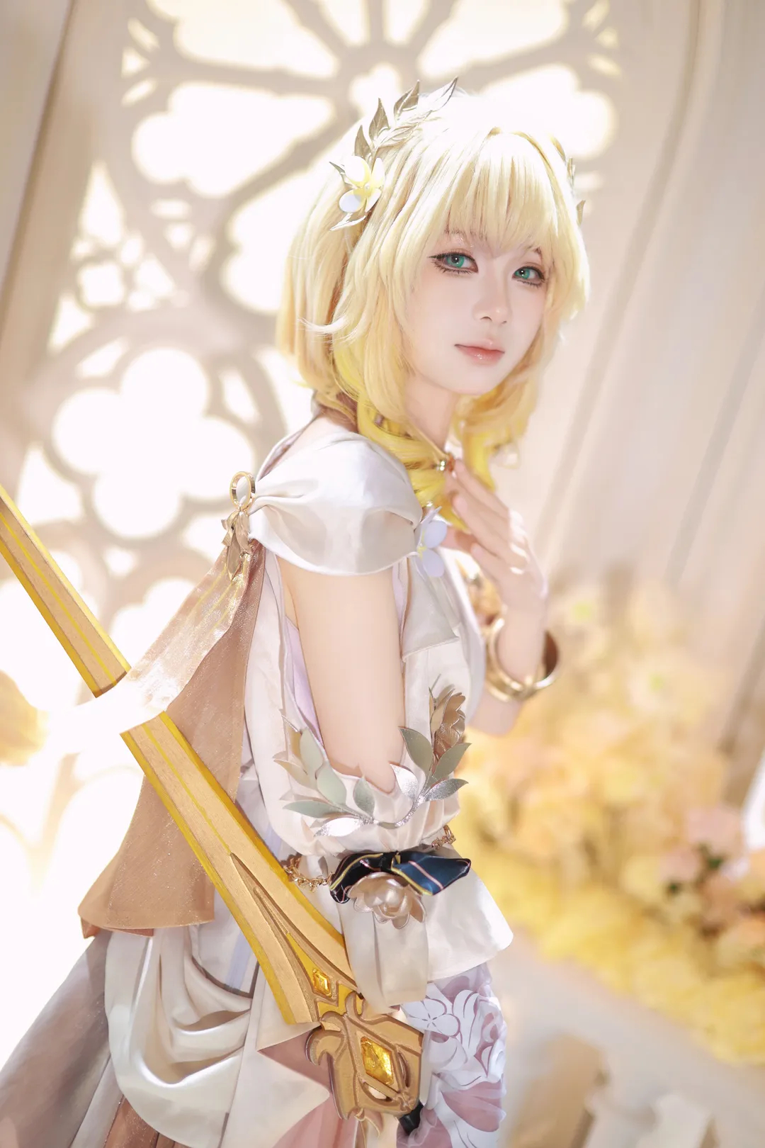 阿格莱雅cos, 崩坏星穹铁道, 翁法罗斯, cosplay摄影, 黄金裔cos - 第1张