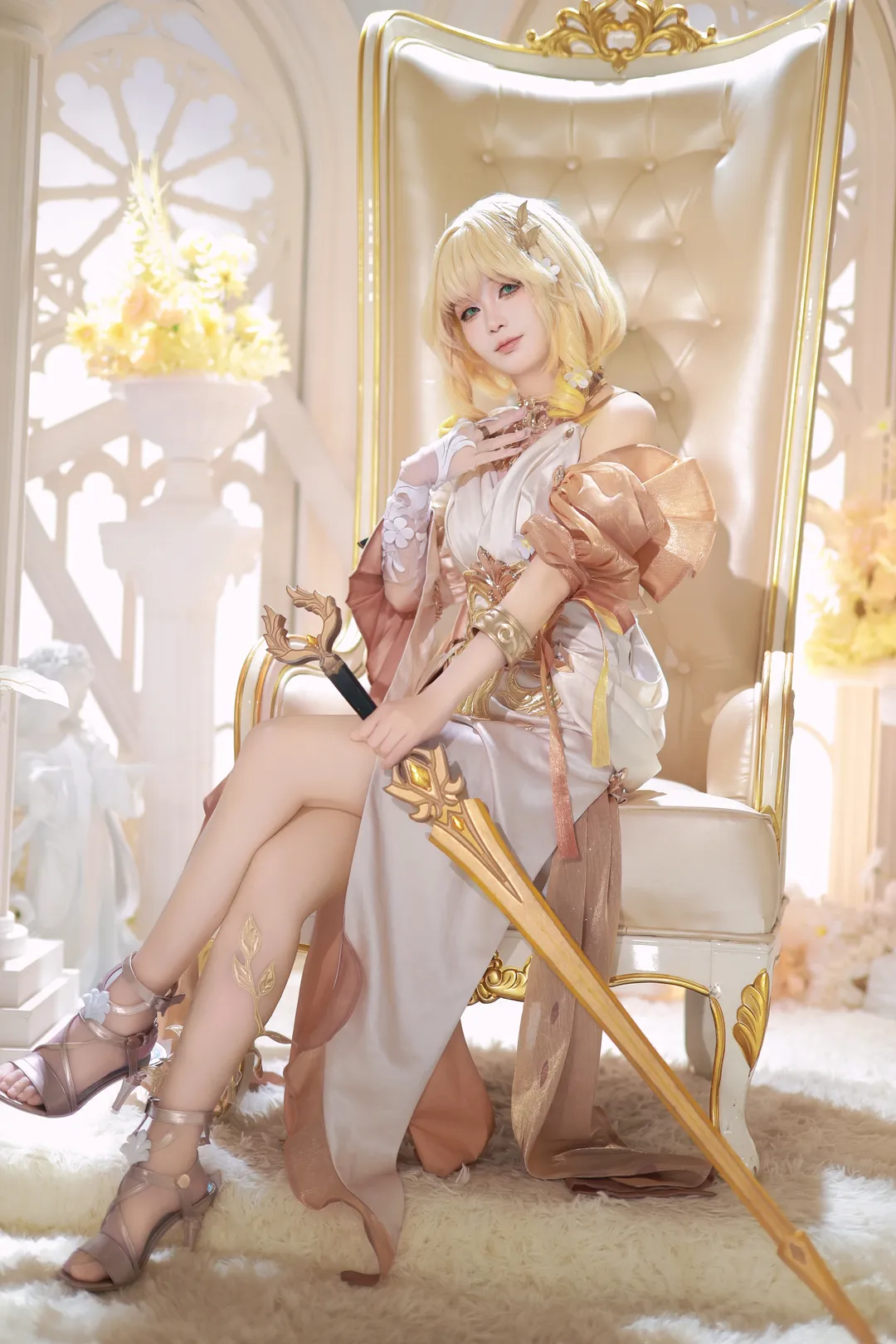阿格莱雅cos, 崩坏星穹铁道, 翁法罗斯, cosplay摄影, 黄金裔cos - 第3张
