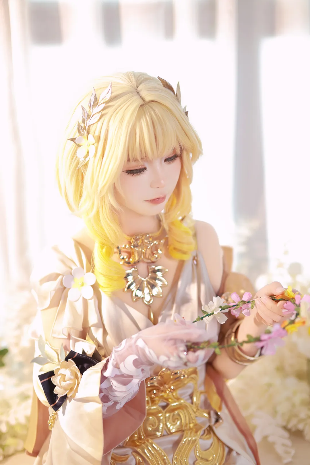 阿格莱雅cos, 崩坏星穹铁道, 翁法罗斯, cosplay摄影, 黄金裔cos - 第5张