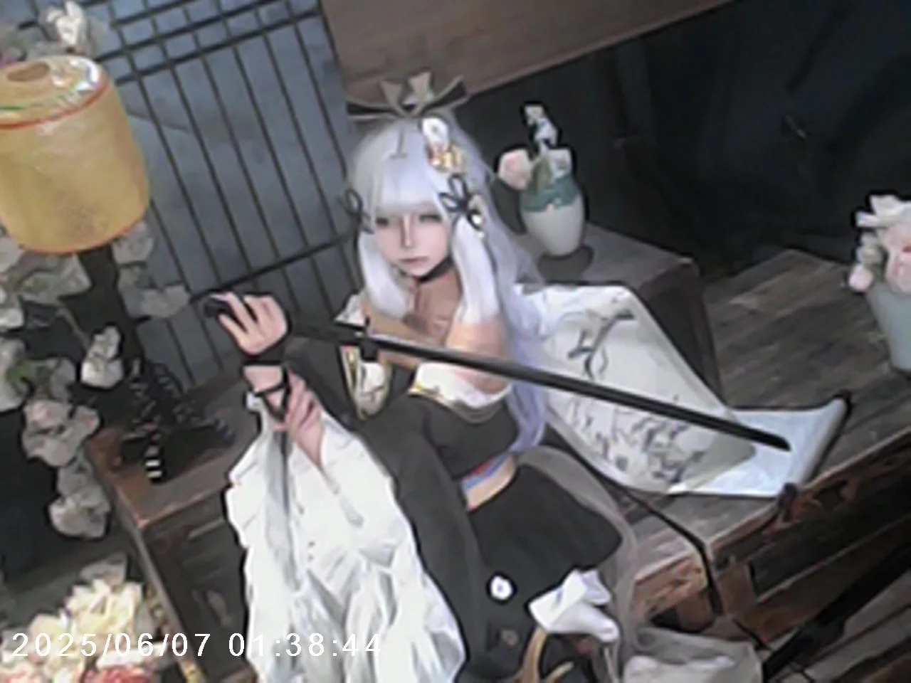 原神, 神里绫华cos, 黑道千金, cosplay摄影, 古早感 - 第4张