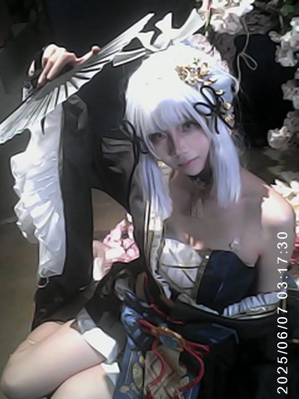 原神, 神里绫华cos, 黑道千金, cosplay摄影, 古早感 - 第6张