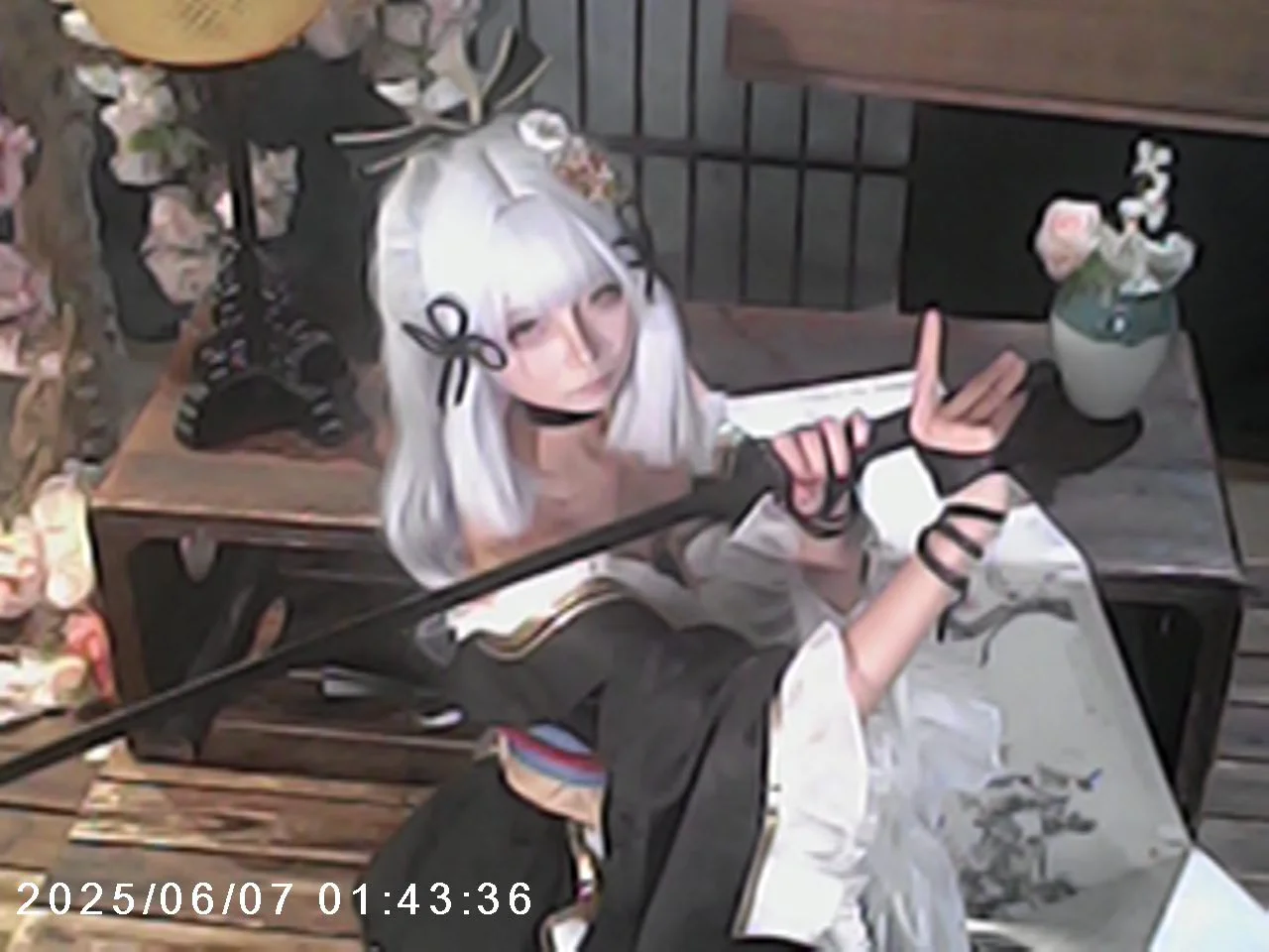 原神, 神里绫华cos, 黑道千金, cosplay摄影, 古早感 - 第7张