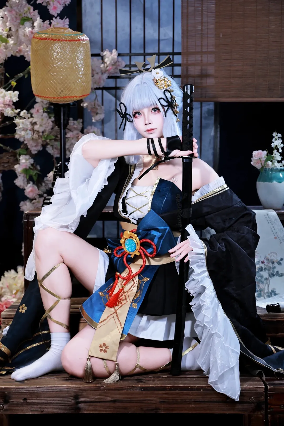 二次元, cosplay, 神裡綾華cos, 黑道千金, 刀