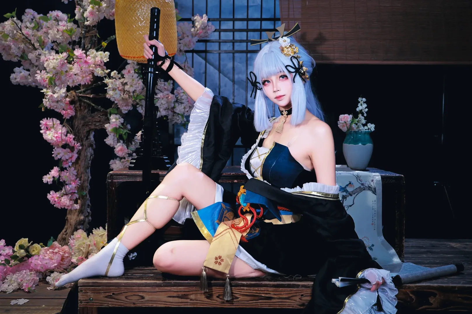 二次元, コスプレ, 神里綾華 コスプレ, 極道の娘, 刀 - 5枚目