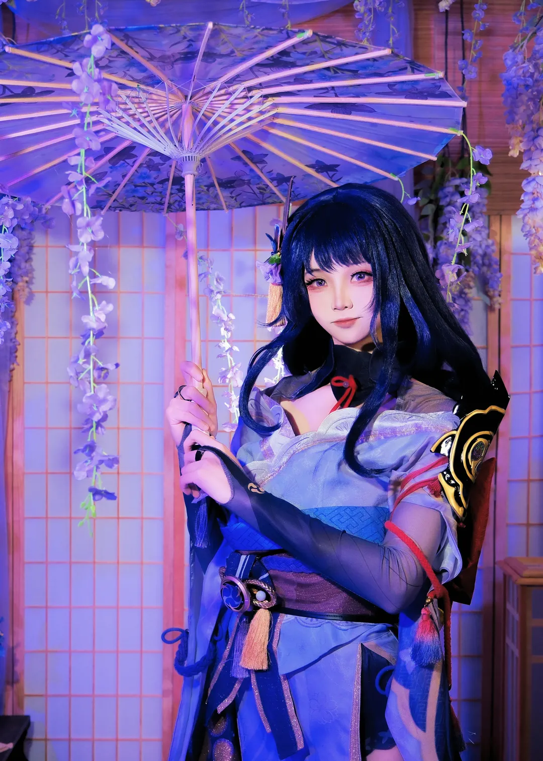 原神, 二次元コスプレ, 黒ストッキングコスプレ, 雷電将軍コスプレ, 和風 - 2枚目