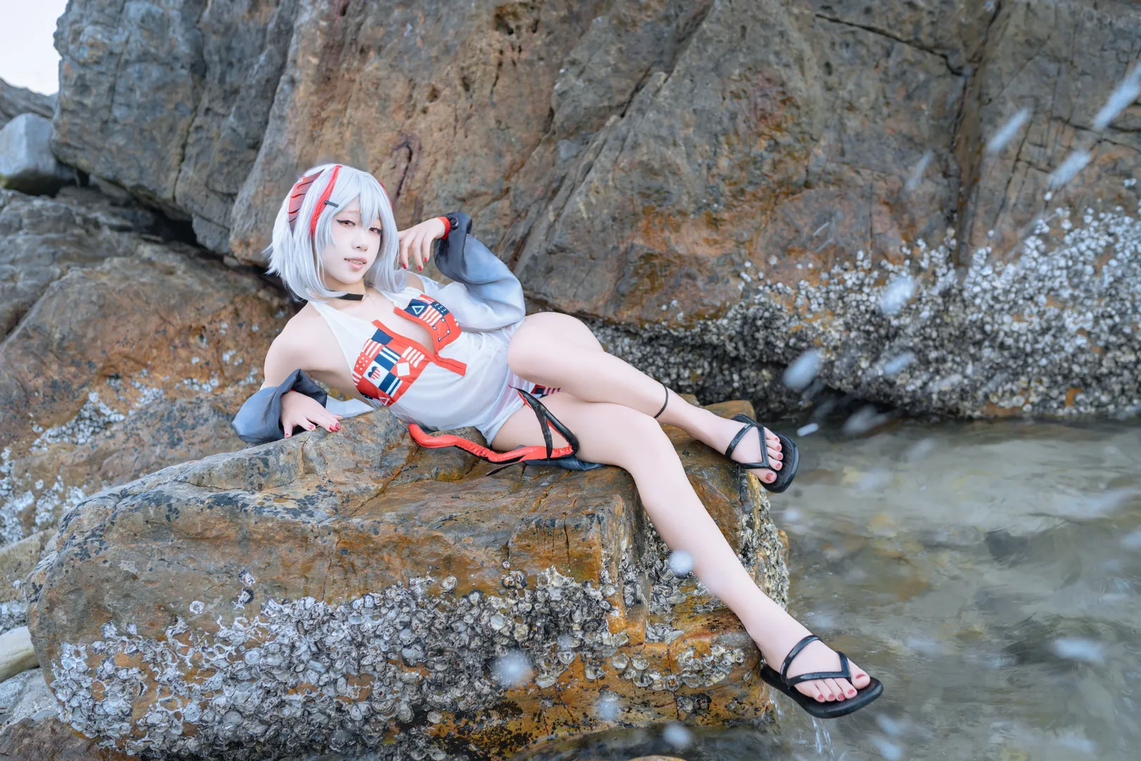 明日方舟, Wcos, 海边cos, 夏日海边, w泳装