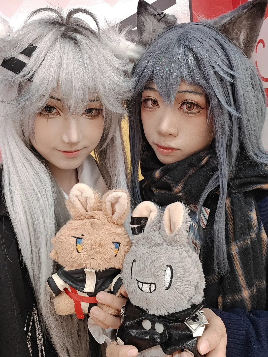 明日方舟, 拉普兰德cos, 双人cosplay, 德克萨斯cos, 毛绒玩偶