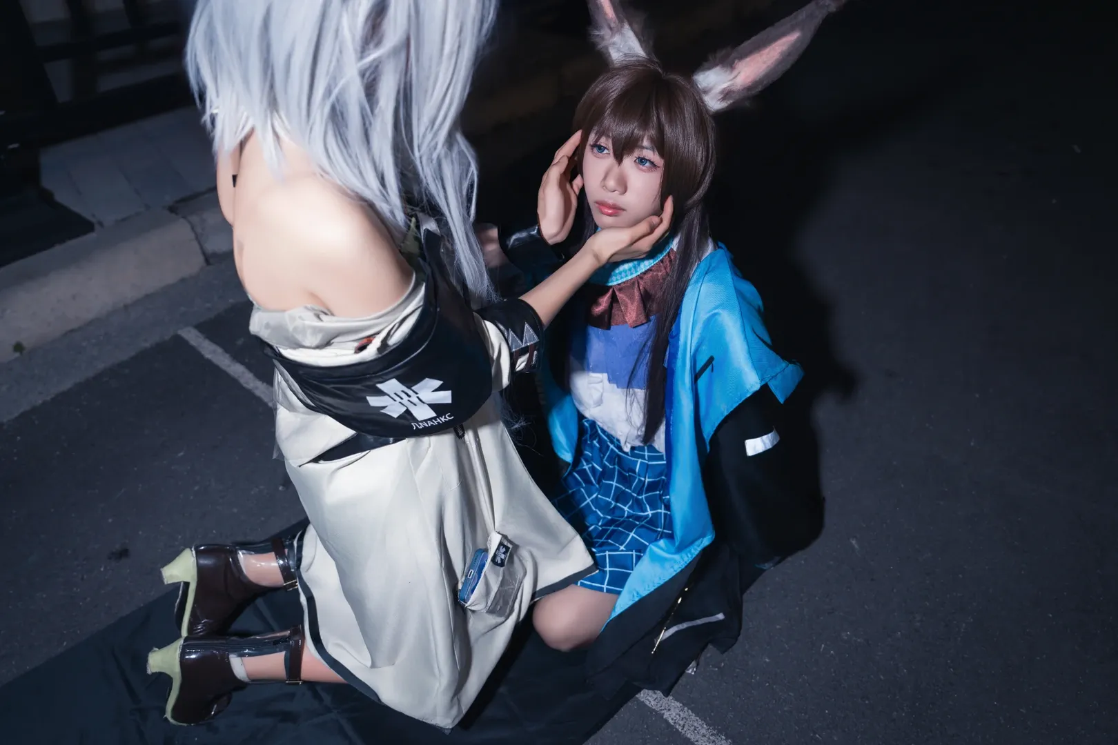 アークナイツ, 夜景ポートレート, ロケーション撮影, コスプレ撮影, ケルシー コスプレ