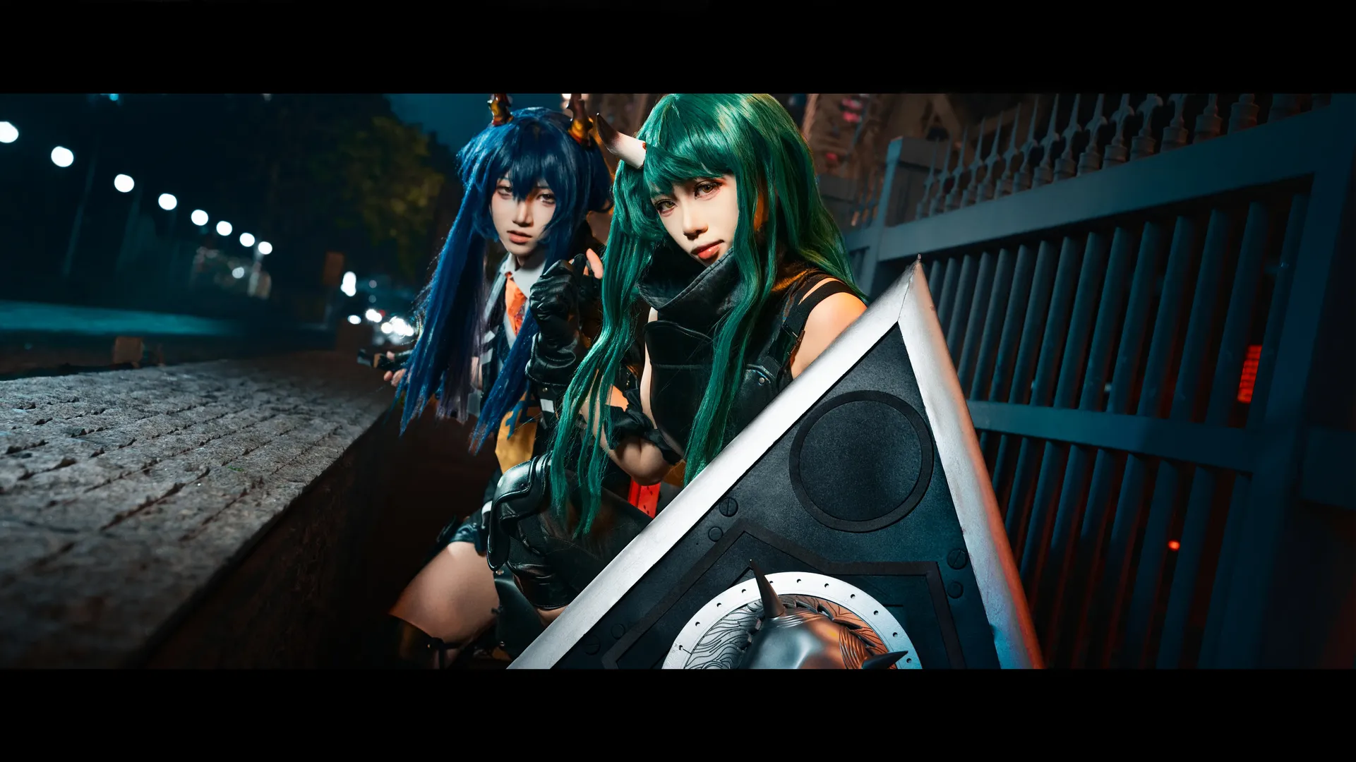 明日方舟, cosplay摄影, 夜景cos, 陈晖洁cos, 龙门近卫局 - 第4张