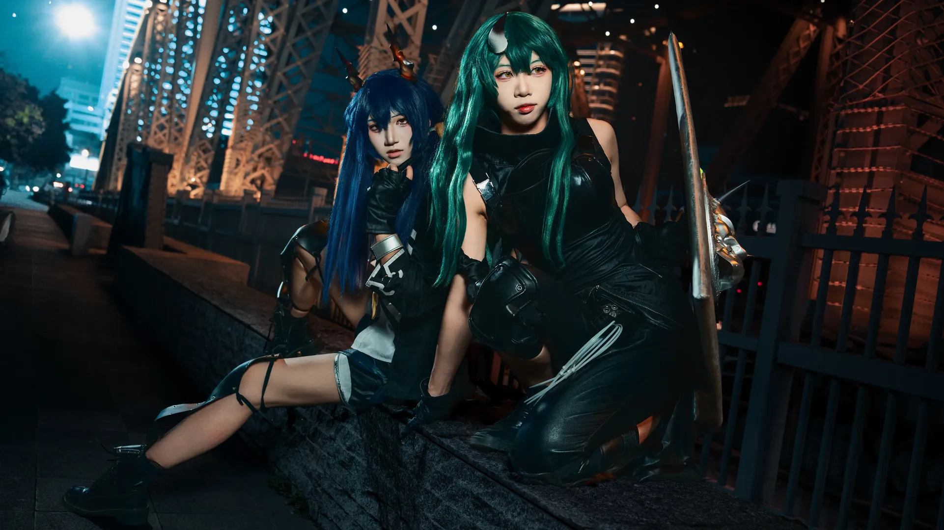 明日方舟, cosplay摄影, 夜景cos, 陈晖洁cos, 龙门近卫局 - 第7张