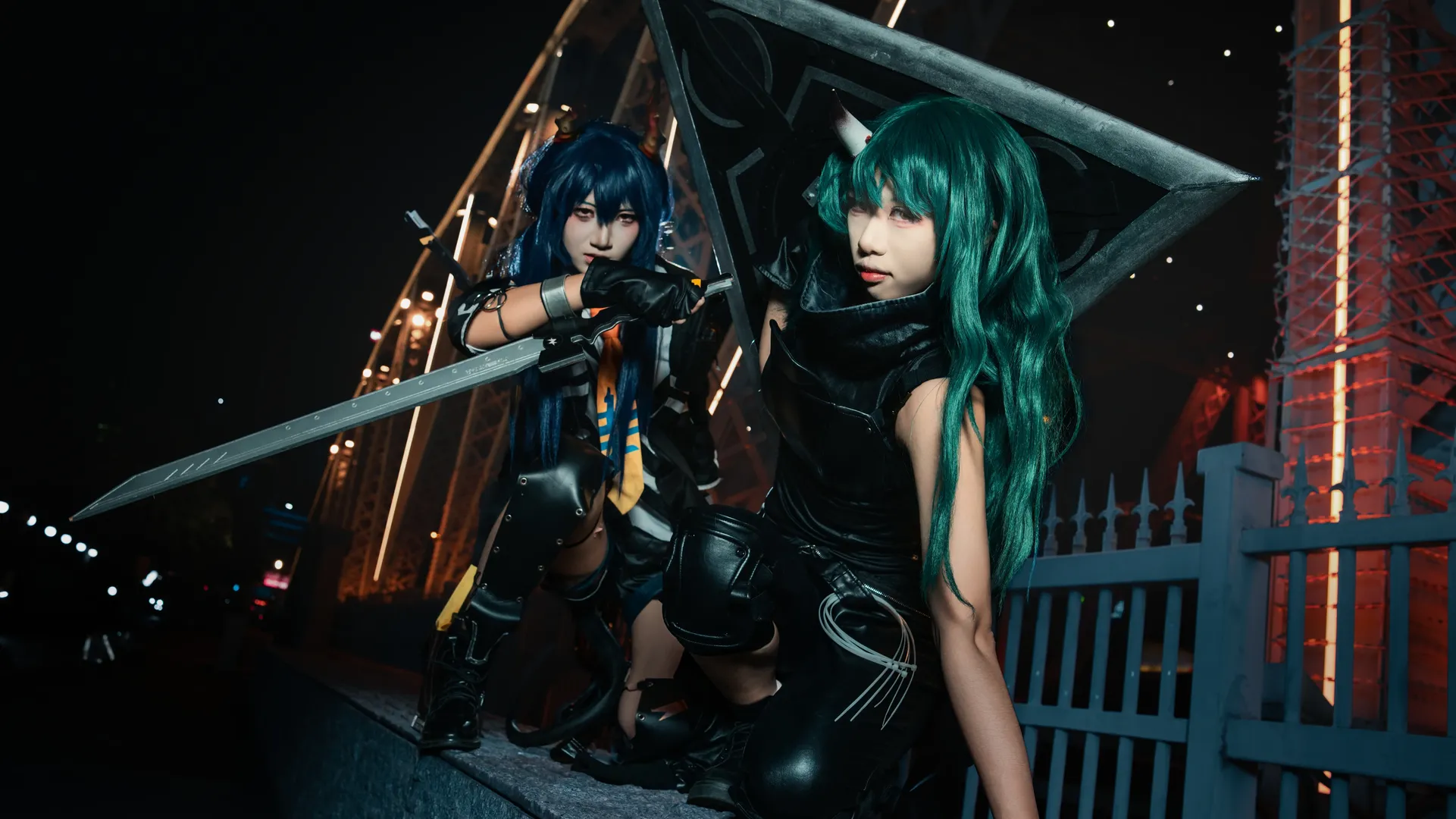 明日方舟, cosplay摄影, 夜景cos, 陈晖洁cos, 龙门近卫局 - 第8张
