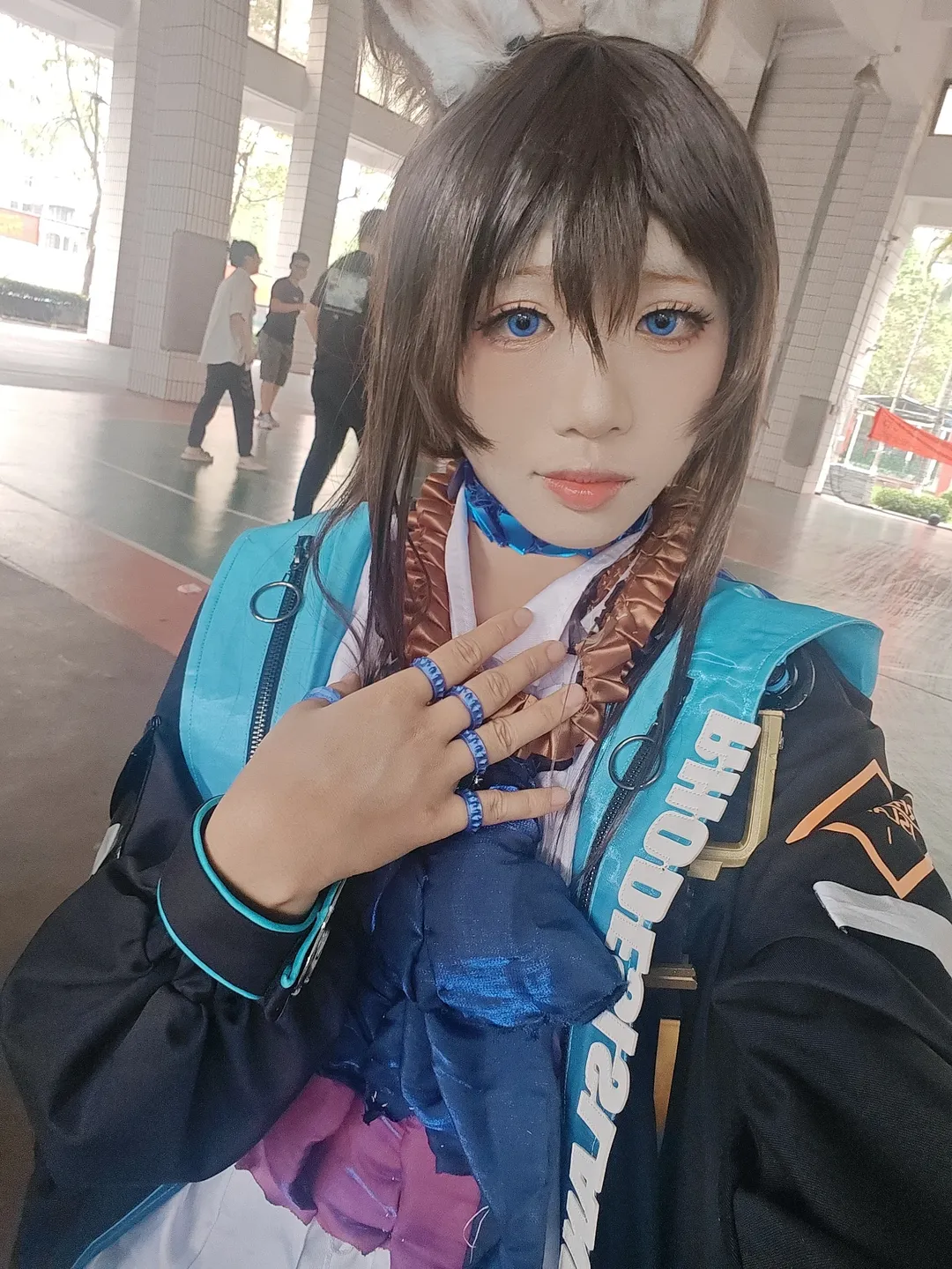 明日方舟, 阿米娅cos, 腿环, 手作, 领结