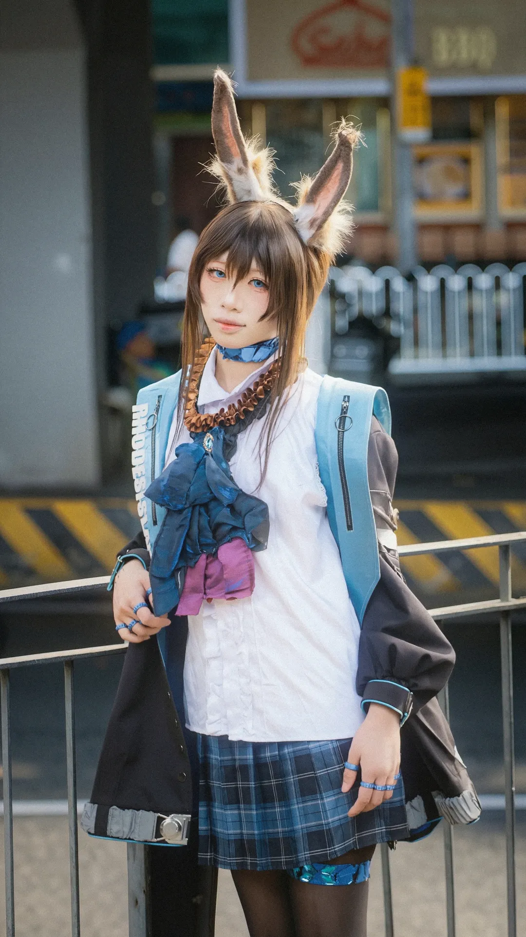 アークナイツ, アーミヤ コスプレ, 二次元コスプレ, 黒タイツ コーデ, うさ耳獣娘