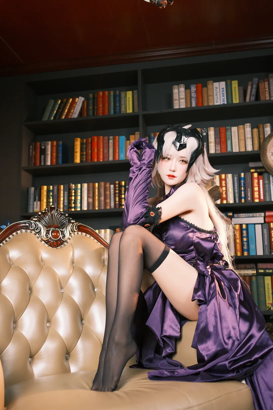 Fate/Grand Order, 二次元cosplay, 黑贞德cos, 黑丝cos, 暗黑哥特风 - 第3张