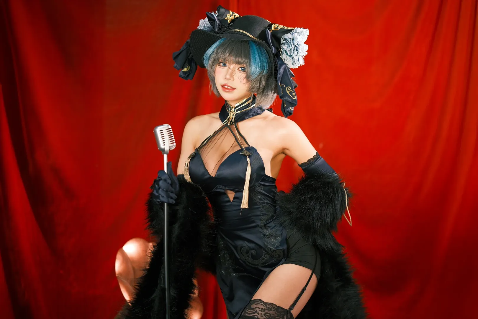 柴郡cos, 碧蓝航线, 复古风格, Coser, 丝袜 - 第5张