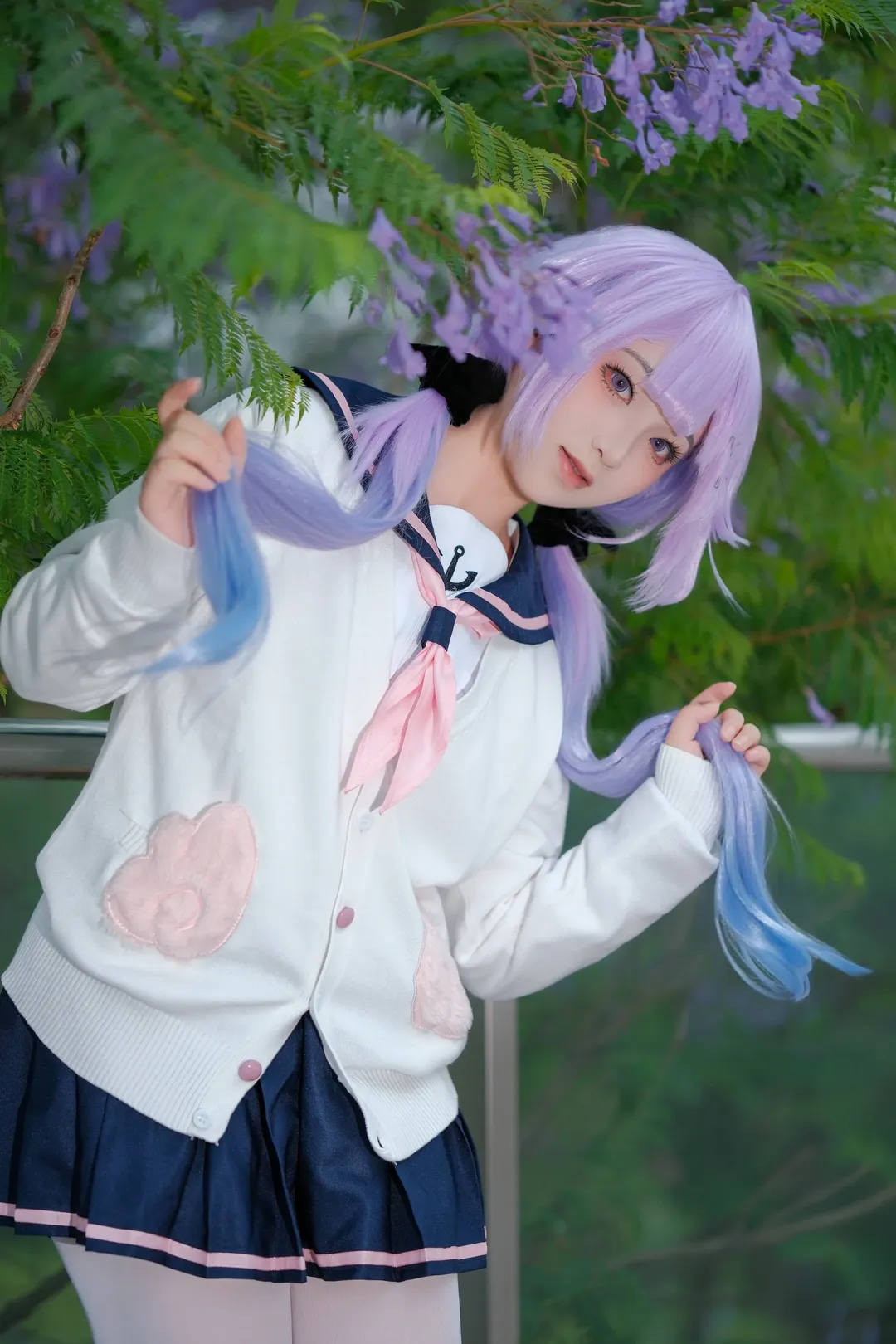 アズールレーン, JK制服, ユニコーン コスプレ, 白ニーソコーデ, ジャカランダ - 3枚目