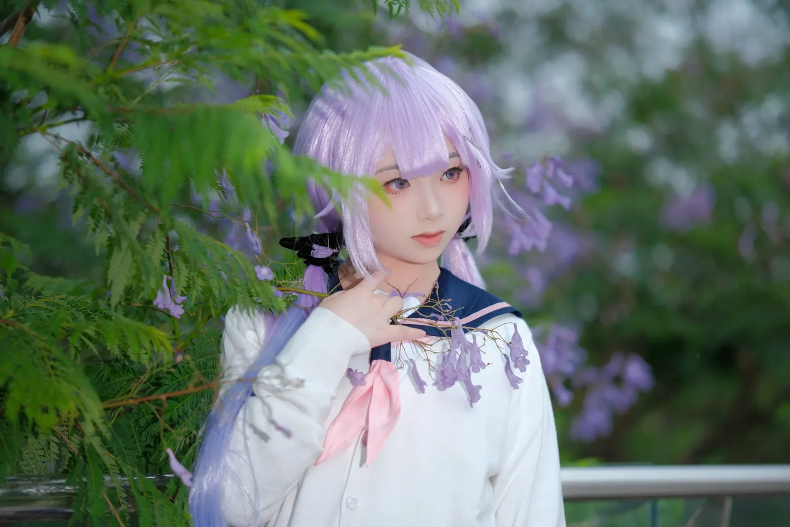 アズールレーン, JK制服, ユニコーン コスプレ, 白ニーソコーデ, ジャカランダ - 5枚目