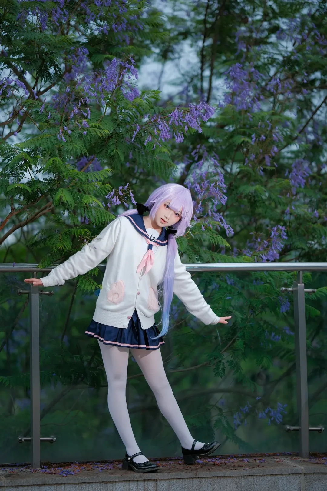 アズールレーン, JK制服, ユニコーン コスプレ, 白ニーソコーデ, ジャカランダ - 6枚目