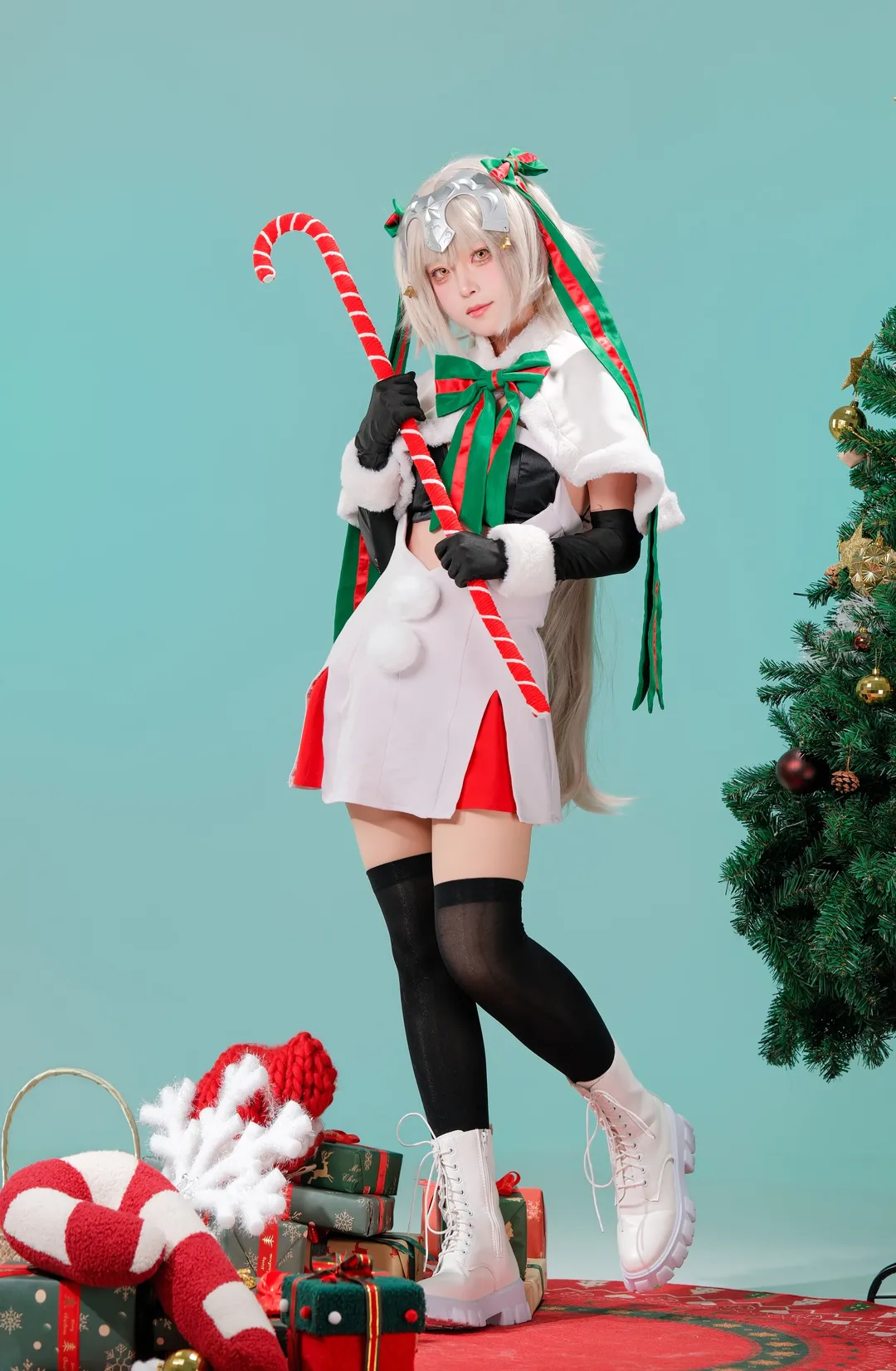 FGO, 黑丝, 圣诞装扮, 贞德cos, 幼贞