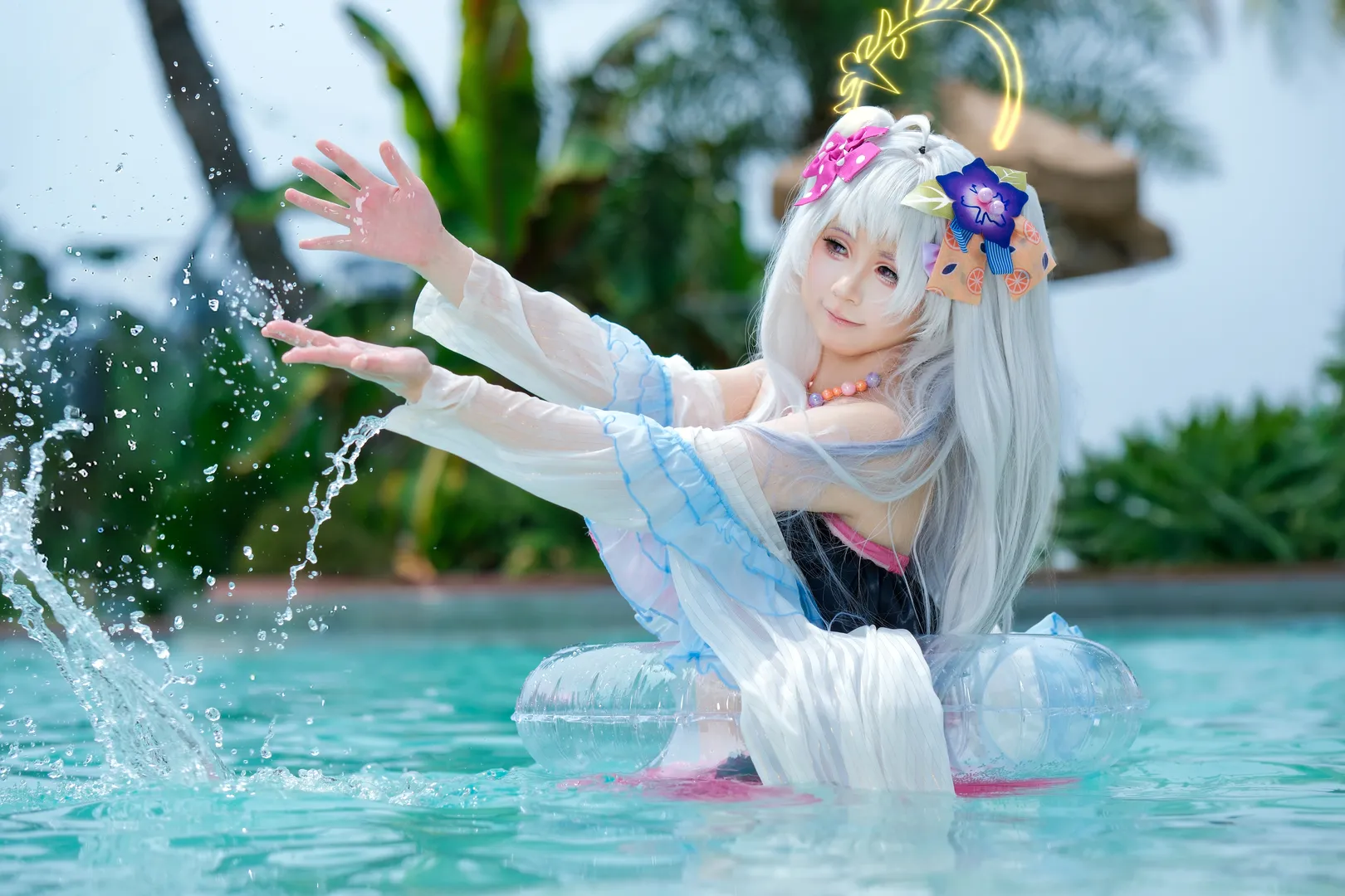 ブルーアーカイブ, 水着コスプレ, 写真共有, 白洲アズサ コスプレ, 夏のロケ - 2枚目