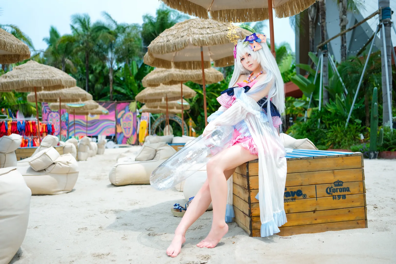 ブルーアーカイブ, 水着コスプレ, 写真共有, 白洲アズサ コスプレ, 夏のロケ - 4枚目