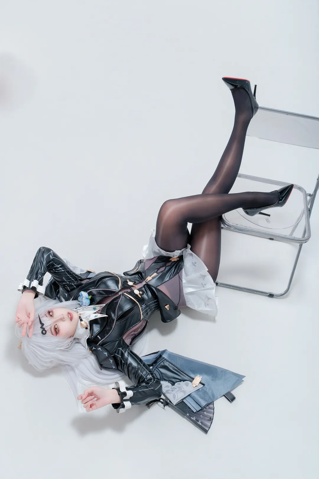 绝区零, 仪玄cos, 皮衣造型, cosplay摄影, 黑丝穿搭