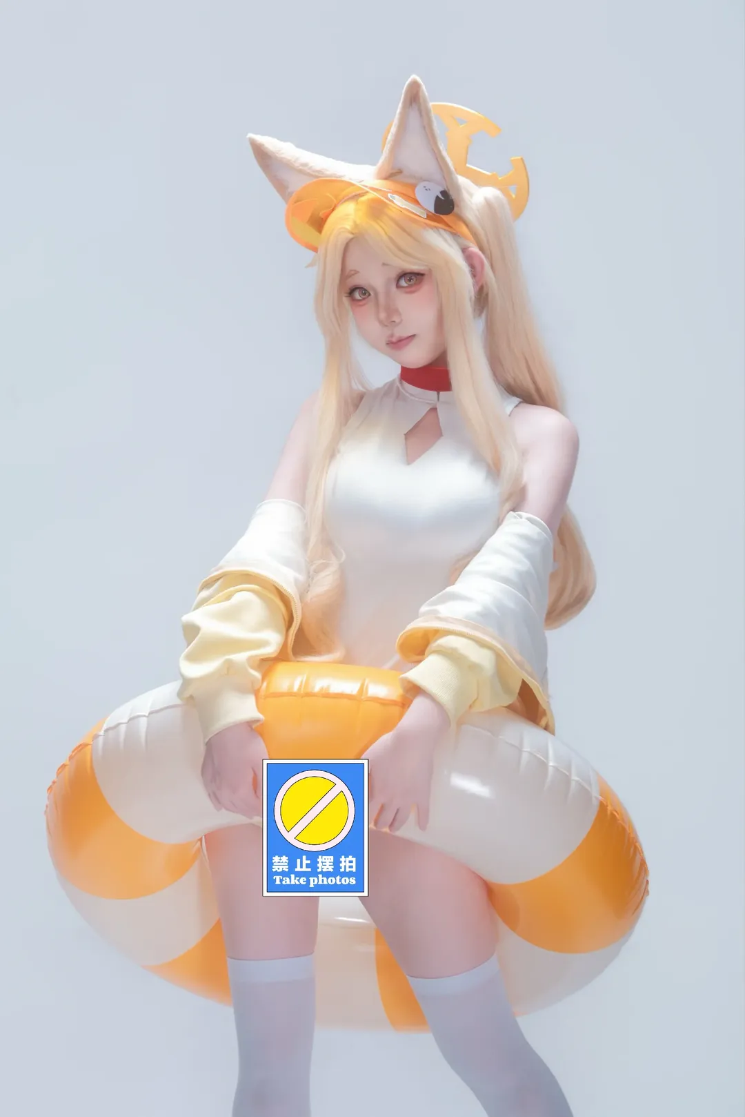 Anime-style photography, Blue Archive, Swimsuit cosplay, Animal-eared girl, Seia Yurizono cosplay - Image 2