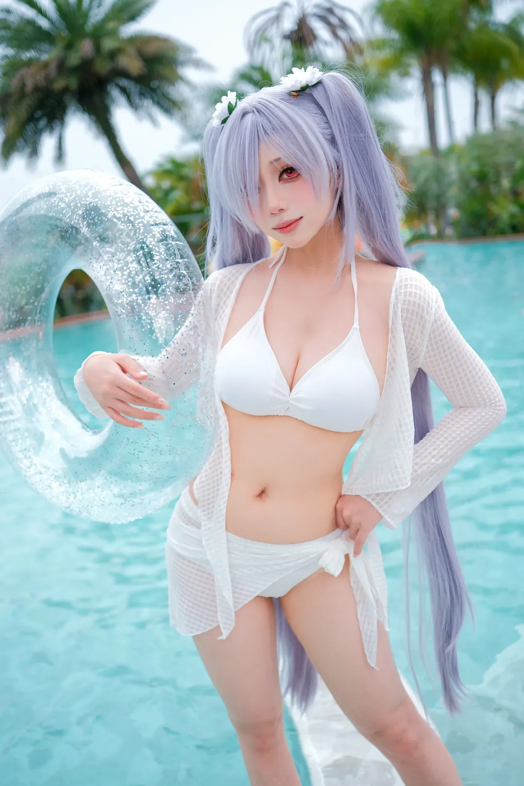 胜利女神妮姬, 灰姑娘cos, 夏日摄影, cosplay穿搭, 泳装写真