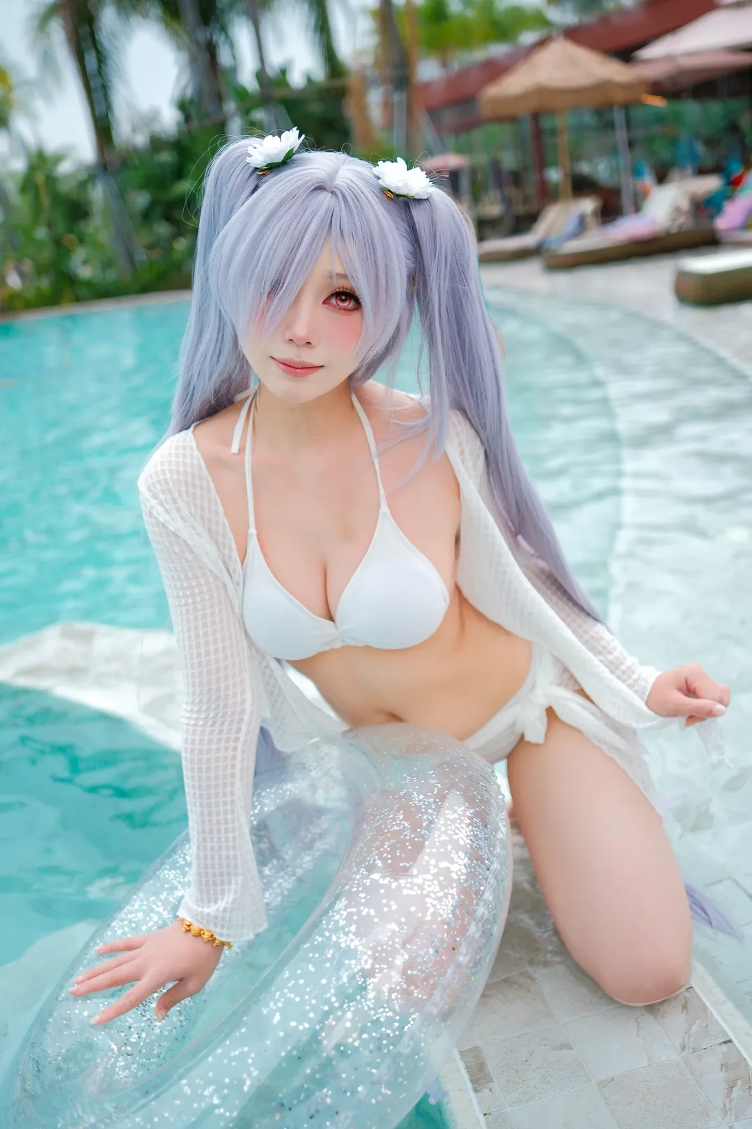 泳装cos, 二次元cosplay, 灰姑娘cos, 胜利女神, 池畔摄影 - 第2张
