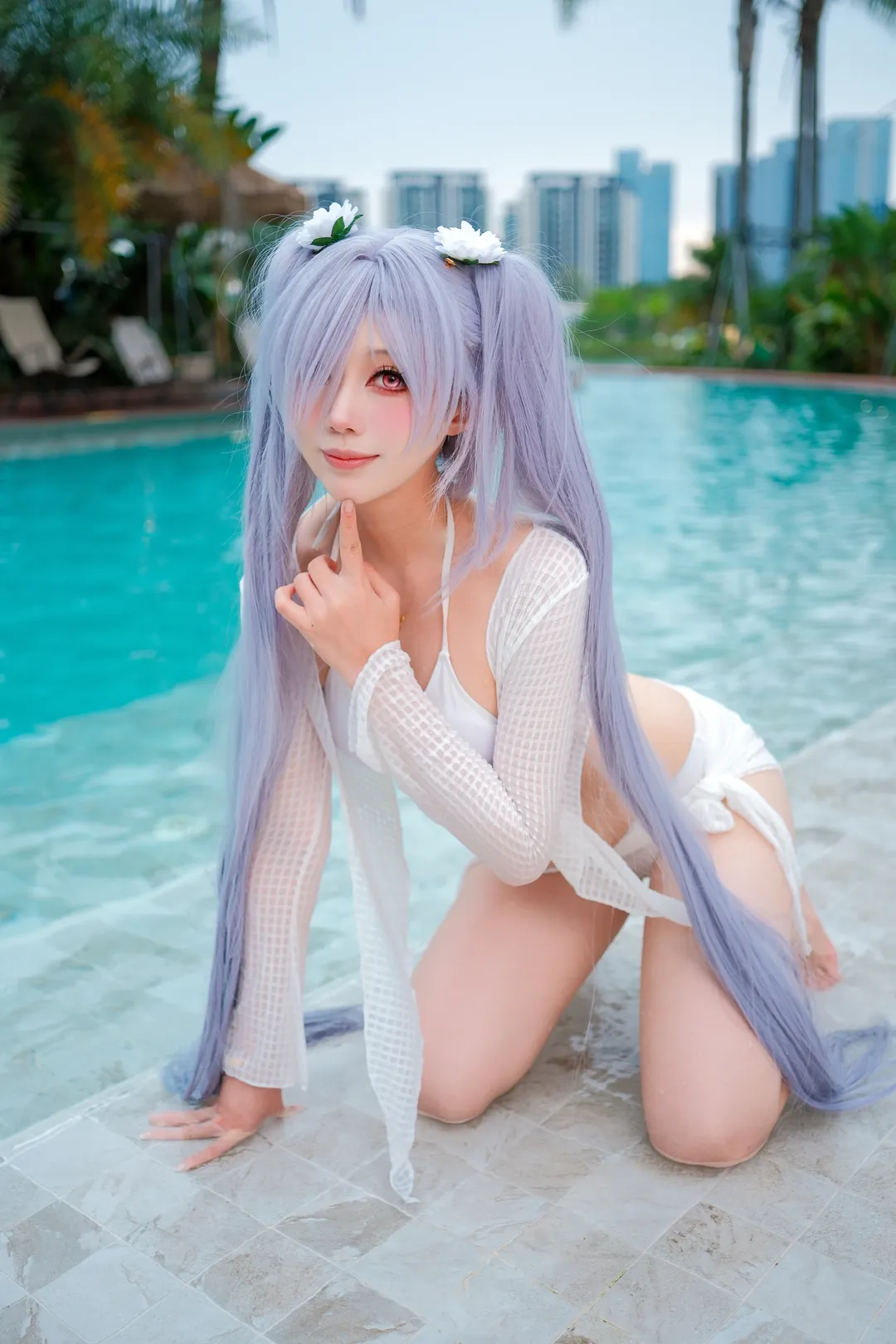 户外摄影, 灰姑娘cos, 二次元cos, nikke胜利女神, 泳装写真 - 第2张